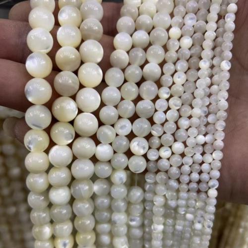 Perles naturelles de coquillage d'eau douce , Rond, poli, DIY & normes différentes pour le choix, plus de couleurs à choisir, Vendu par brin