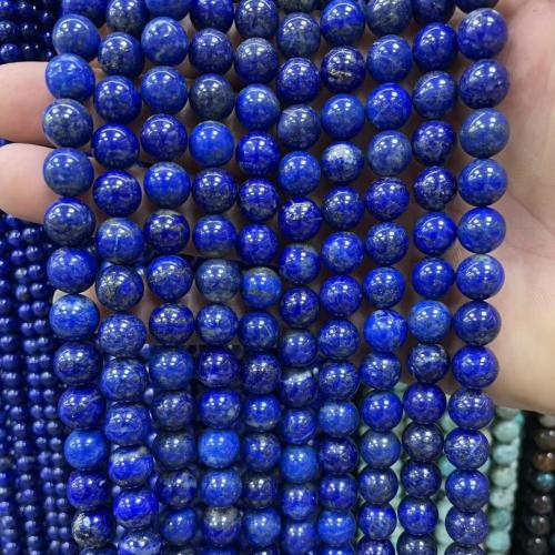 Perles Lapis Lazuli, Rond, DIY & normes différentes pour le choix, Vendu par Environ 38 cm brin