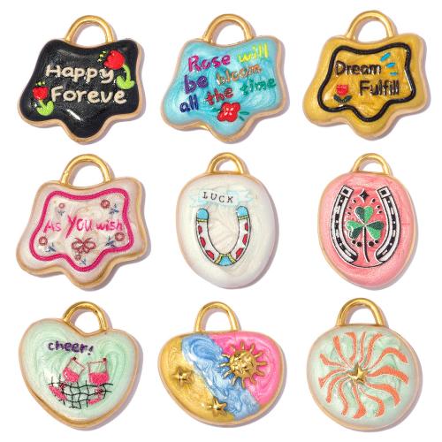 Bijoux pendentifs en acier inoxydable , Acier inoxydable 304, Placage, DIY & styles différents pour le choix & émail, 3PC/sac, Vendu par sac