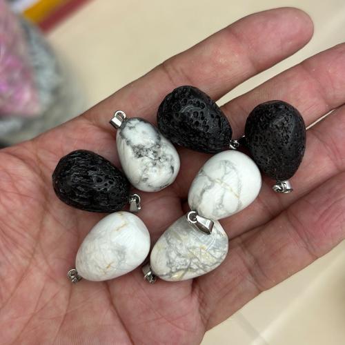 Gemstone Pendants Jewelry, Teardrop, DIY & different materials for choice, 17x27mm, Sold By PC