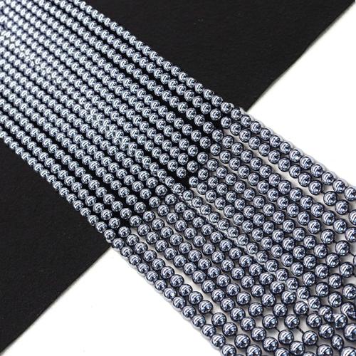 Non Magnetic Hematite Beads, Terahertz Stone, Round, DIY & different size for choice, Sold Per Approx 38 cm Strand