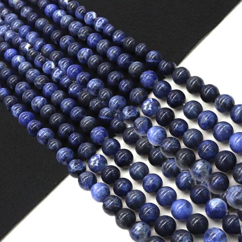 Бусины из содалита , содалит, Круглая, полированный, DIY & разный размер для выбора, Продан через Приблизительно 38 см Strand