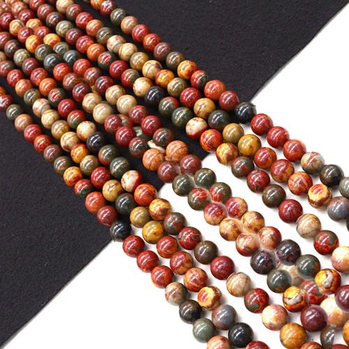 Gemstone Jewelry Beads, Picasso Jasper, Round, DIY & different size for choice, Sold Per Approx 38 cm Strand