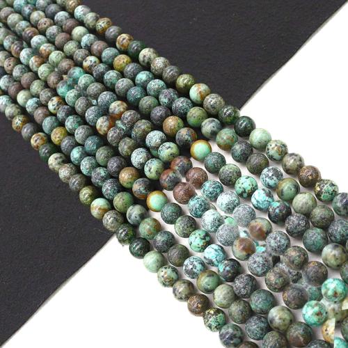 African Turquoise Beads, Round, DIY & different size for choice, Sold Per Approx 38 cm Strand
