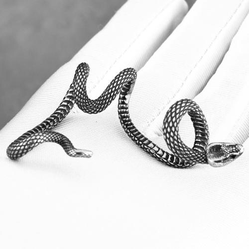 Acier inoxydable 304 Enveloppement de boucle d’oreille, serpent, poli, unisexe & styles différents pour le choix, couleur originale, earring size 30-60mm, Vendu par PC