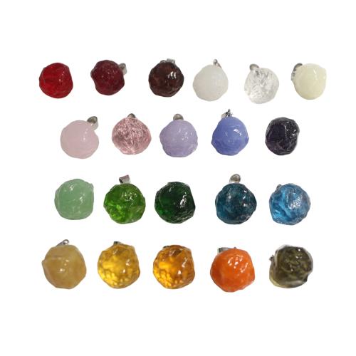 Gemstone Pendants Jewelry, Natural Stone, DIY, more colors for choice, 26x16x16mm, Sold By PC