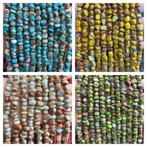 Gemstone Jewelry Beads, Impression Jasper, irregular, DIY, more colors for choice, beads size 8-10mm, Approx 70PCs/Strand, Sold By Strand