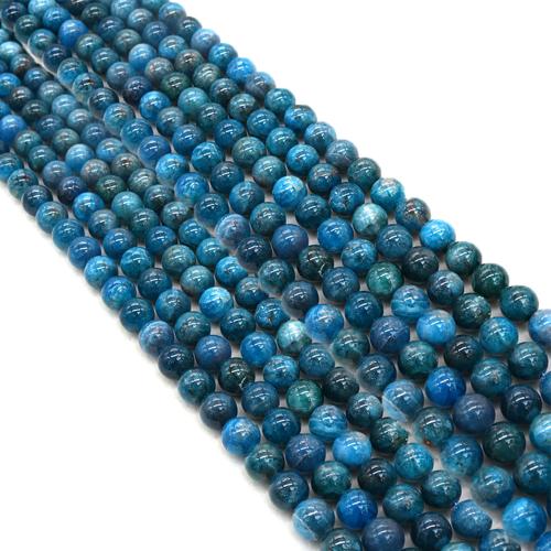 Gemstone Jewelry Beads, Apatites, Round, DIY & different size for choice, blue, Sold Per Approx 38 cm Strand