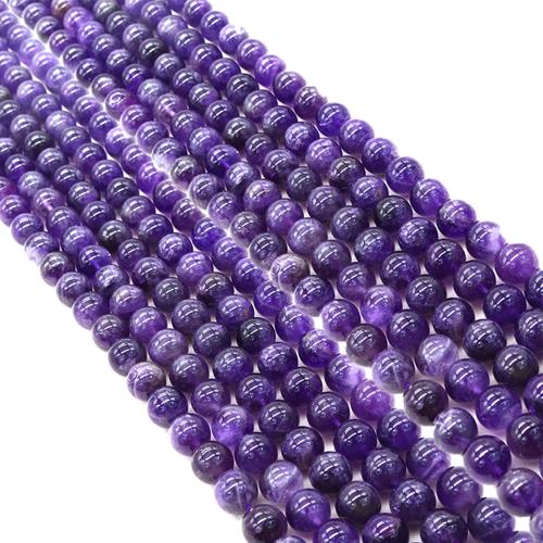 Natural Amethyst Beads, Round, DIY & different size for choice, Sold Per Approx 38 cm Strand