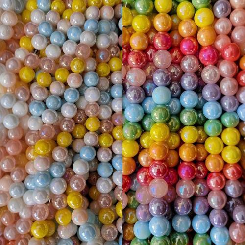 бусины Lampwork ручной работы, Лэмпворк, Круглая, Другое покрытие, DIY & разный размер для выбора, Много цветов для выбора, Продан через Приблизительно 38 см Strand
