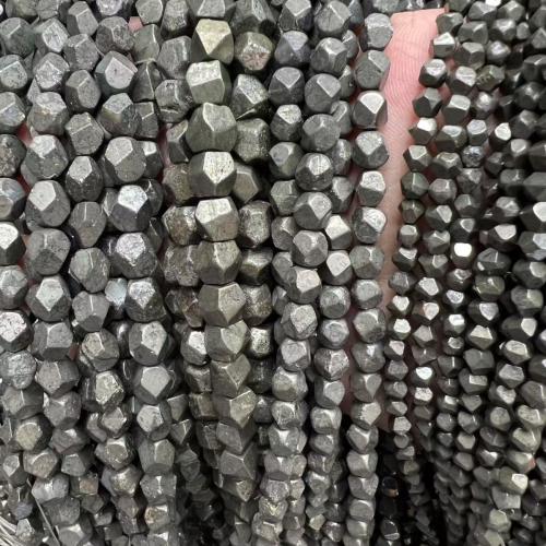 Natural Golden Pyrite Beads, Geometrical Pattern, DIY & different size for choice & faceted, Sold Per Approx 36 cm Strand