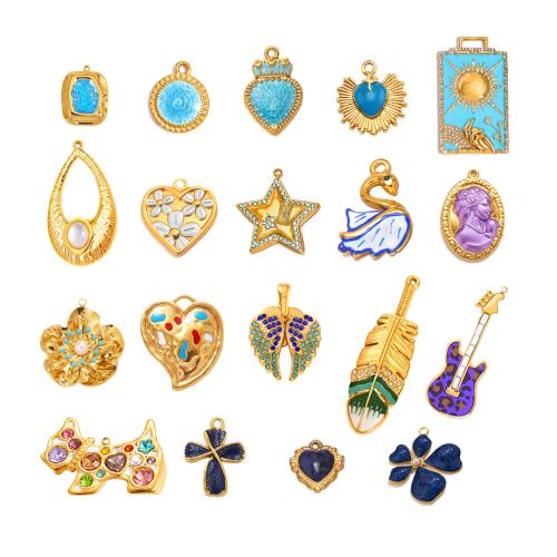 Stainless Steel Pendants, 304 Stainless Steel, DIY & different materials for choice & different styles for choice & enamel & with rhinestone, more colors for choice, Sold By PC