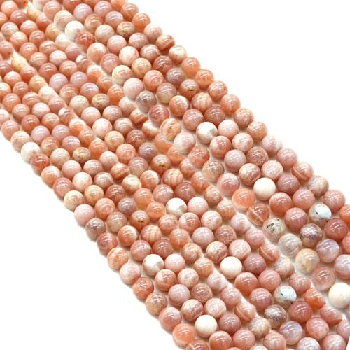 Gemstone Jewelry Beads, Sunstone, Round, DIY & different size for choice, Sold Per Approx 38 cm Strand