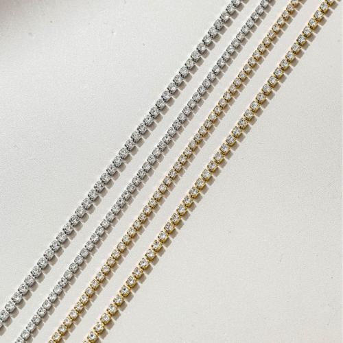 Stainless Steel Jewelry Chain, 304 Stainless Steel, plated, DIY & different styles for choice & micro pave cubic zirconia, Sold By m