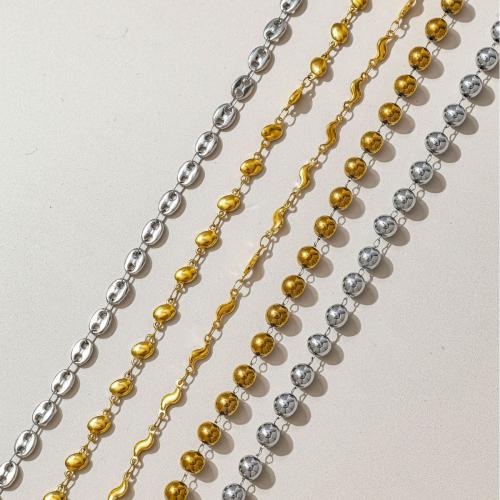 Stainless Steel Jewelry Chain, 304 Stainless Steel, plated, DIY & different styles for choice, Sold By m