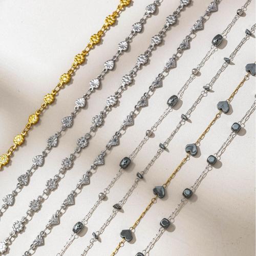 Stainless Steel Jewelry Chain, 304 Stainless Steel, plated, DIY & different styles for choice, Sold By m