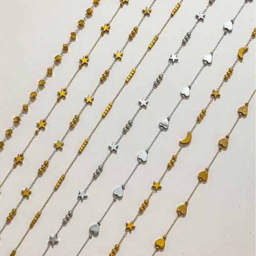 Stainless Steel Jewelry Chain, 304 Stainless Steel, plated, DIY & different styles for choice, Sold By m