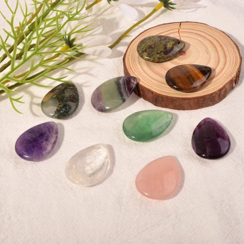 Gemstone Pendants Jewelry, Teardrop, DIY & different materials for choice, 25x35mm, Sold By PC