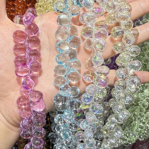 Teardrop Crystal Beads, plated, DIY & faceted, more colors for choice, 10x14mm, Approx 120PCs/Strand, Sold By Strand