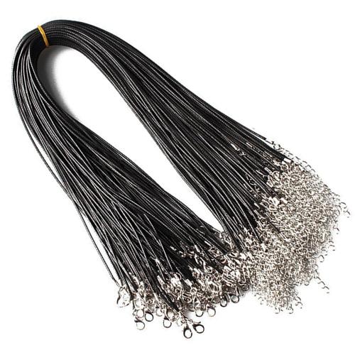 Wax Cord, with Tibetan Style, Rectangle, plated, DIY, more colors for choice, 100PCs/Lot, Sold By Lot