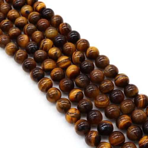 Natural Tiger Eye Beads, Round, DIY & different size for choice, yellow, Sold Per Approx 38 cm Strand