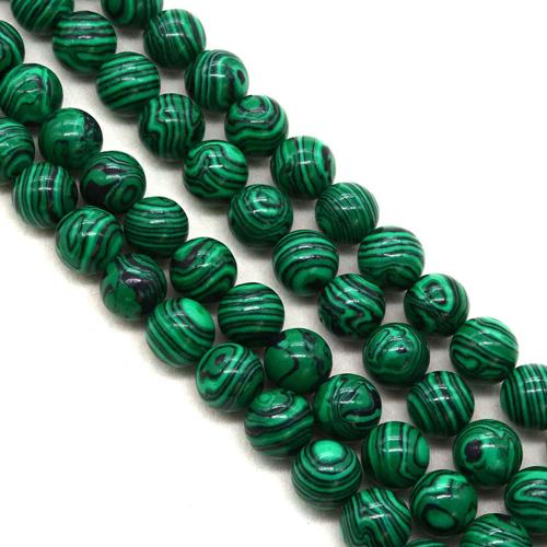 Natural Malachite Beads, Round, DIY & different size for choice, Sold Per Approx 38 cm Strand