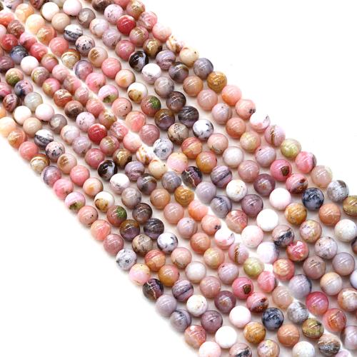 Gemstone Jewelry Beads, Pink Opal, Round, DIY & different size for choice, Sold Per Approx 38 cm Strand