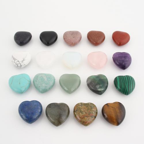 Gemstone Jewelry Beads, Heart, DIY, more colors for choice, 26x26x12mm, Sold By PC