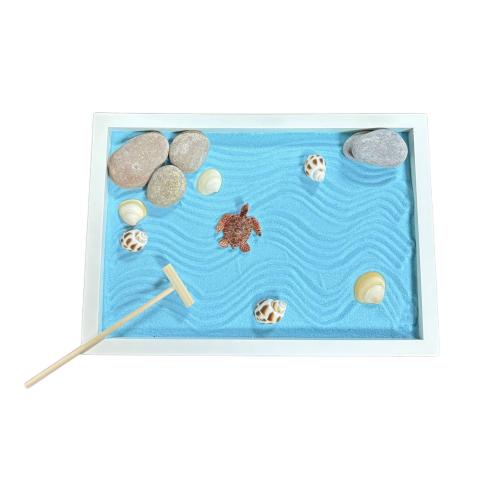 Resin Zen Sandbox Ornament, ocean design & DIY, 280x200x20mm, Sold By PC
