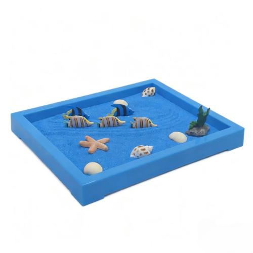 Resin Zen Sandbox Ornament, ocean design & DIY, 215x175x25mm, Sold By PC