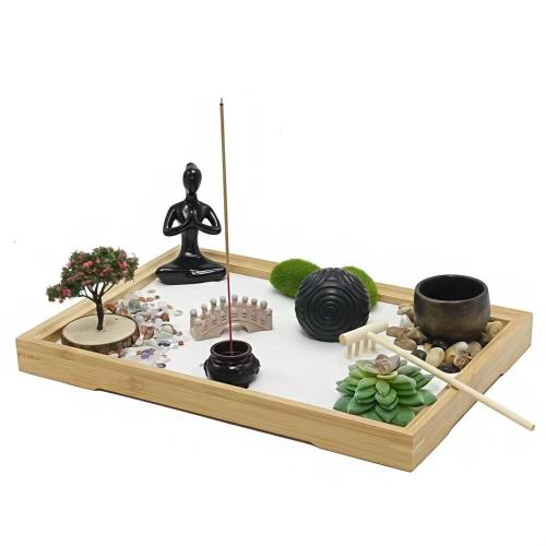 Resin Zen Sandbox Ornament, DIY, 300x195mm, Sold By PC