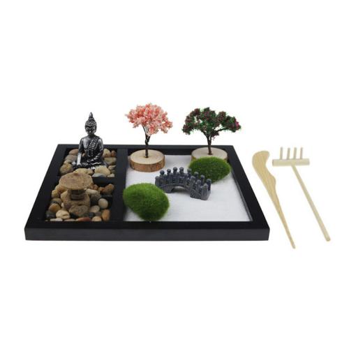Resin Zen Sandbox Ornament, DIY & different styles for choice, 215x175x12mm, Sold By PC