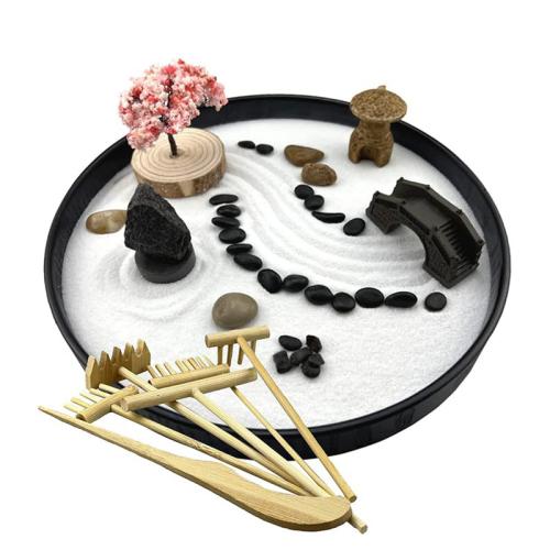 Wood Zen Sandbox Ornament, DIY & different styles for choice, Sold By PC
