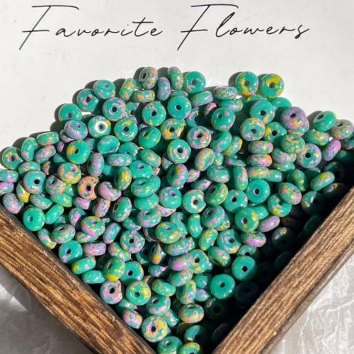 Fashion Glass Beads, Abacus, DIY, more colors for choice, 6mm, 450G/Bag, Sold By Bag