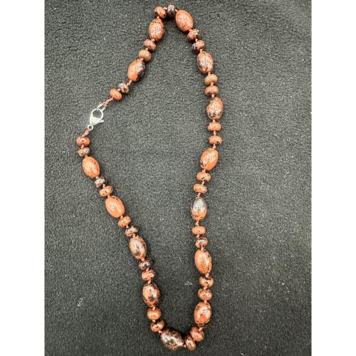 Gemstone Necklace, with 304 Stainless Steel, fashion jewelry & Unisex, more colors for choice, 14*10mm barrel beads, 5*8mm spacer beads, Length:Approx 48 cm, Sold By PC