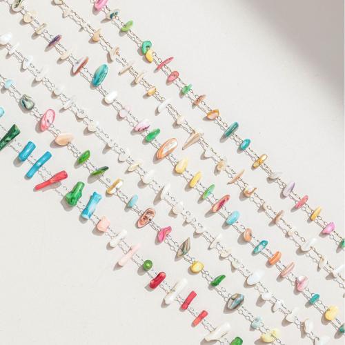 Decorative Beaded Chain, 304 Stainless Steel, with Gemstone, plated, DIY, more colors for choice, Sold By m