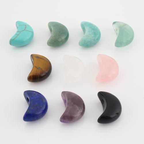 Gemstone Jewelry Beads, Moon, DIY, more colors for choice, 19x13x8mm, Hole:Approx 2mm, Sold By PC