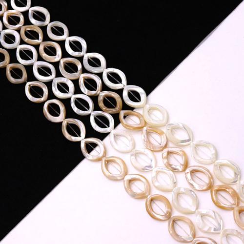 Natürliche See Muschelperlen, Muschel, Pferdeauge, DIY & hohl, keine, 13x18mm, verkauft per ca. 38 cm Strang