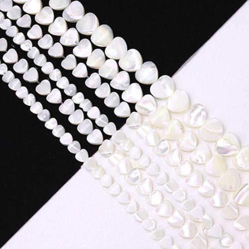 Natural Seashell Beads, Trochus Shell, Heart, DIY & different size for choice, Sold Per Approx 38 cm Strand