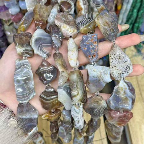 Natürliche Botswana Achat Perlen, Unregelmäßige, geschnitzt, DIY, beads size 25-38mm, verkauft per ca. 38 cm Strang