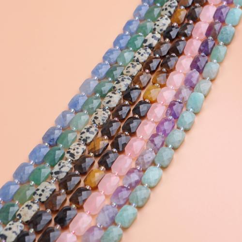 Gemstone Jewelry Beads, Rectangle, DIY & different materials for choice & faceted, 8x12mm, Approx 26PCs/Strand, Sold By Strand