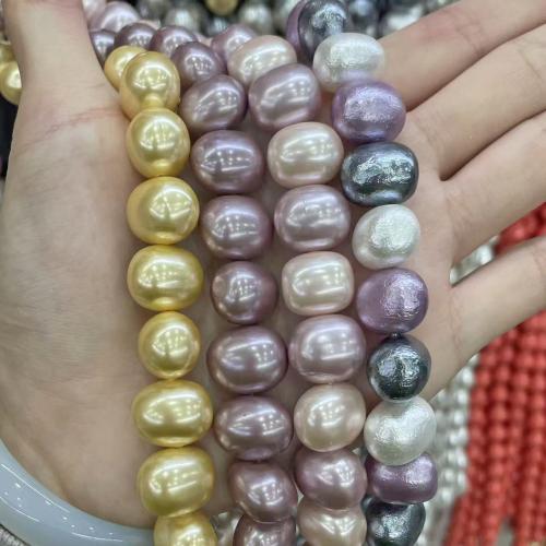 Abalorios de Nácar de Mar de Sur, Shell Pearl, pulido, Bricolaje, más colores para la opción, 12x15mm, Vendido para aproximado 38 cm Sarta