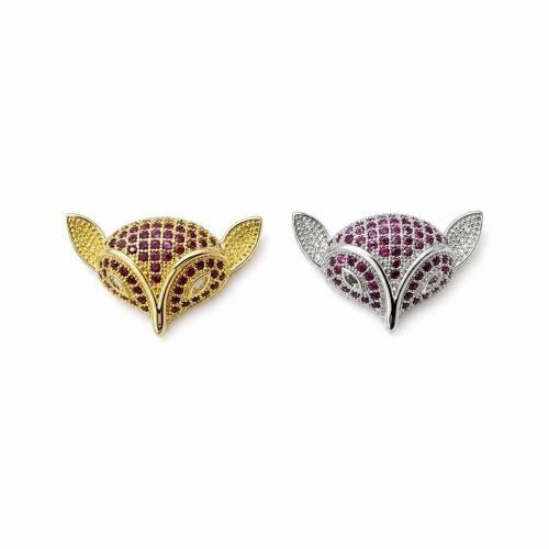 Befestigte Zirkonia Perlen, Messing, plattiert, DIY & Micro pave Zirkonia, keine, 22.50x14x7mm, Bohrung:ca. 2mm, 10PCs/Menge, verkauft von Menge