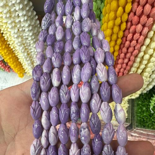 Sea Bamboo Coral Beads, Flower Bud, DIY, more colors for choice, 7x14mm, Approx 26PCs/Strand, Sold Per Approx 38 cm Strand