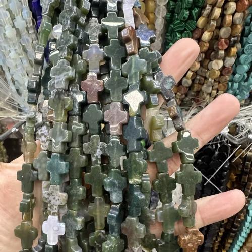 Gemstone Jewelry Beads, Cross, DIY, more colors for choice, 12x16x5mm, Sold Per Approx 38 cm Strand