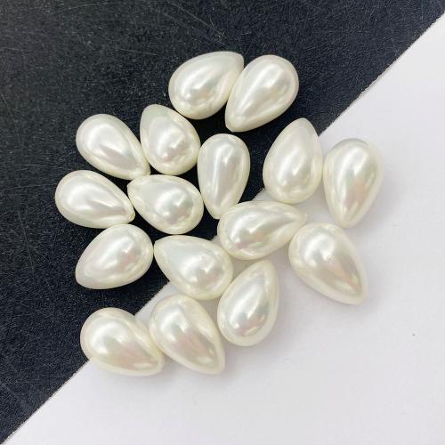 Glass Pearl Beads, Teardrop, stoving varnish, DIY & different size for choice & half-drilled, Sold By PC
