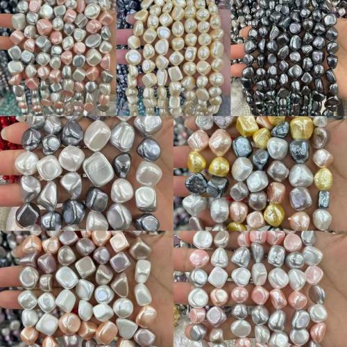 Shell Powder Perle, DIY, keine, beads size 10-15mm, verkauft per ca. 38 cm Strang
