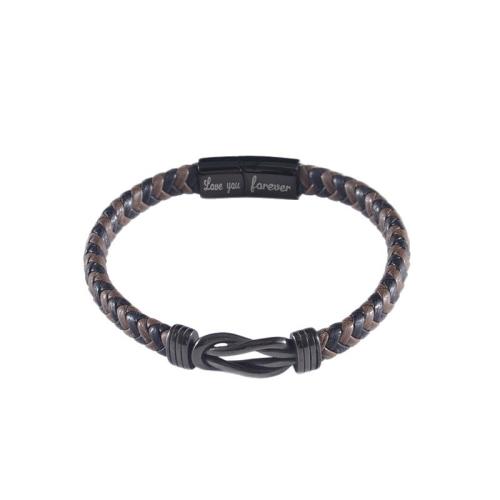 PU Leather Bracelet, with Tibetan Style, plated, different size for choice & for man, Sold By PC