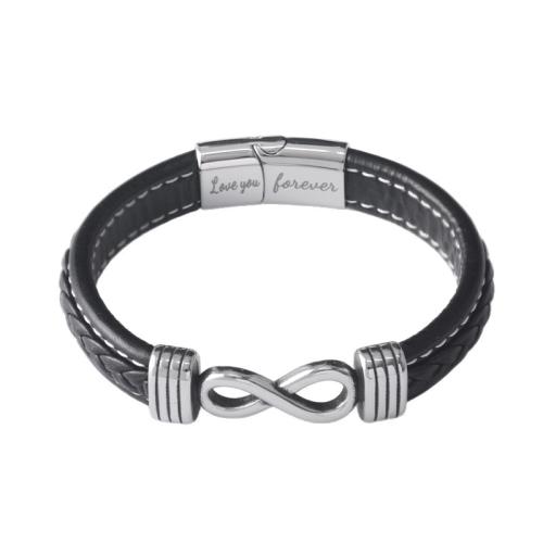 PU Leather Bracelet, with 304 Stainless Steel, vintage & different size for choice & for man, Sold By PC