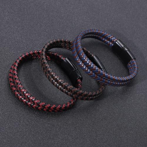 PU Leather Bracelet, with Tibetan Style, handmade, fashion jewelry & multilayer & Unisex & different size for choice, more colors for choice, Sold By PC